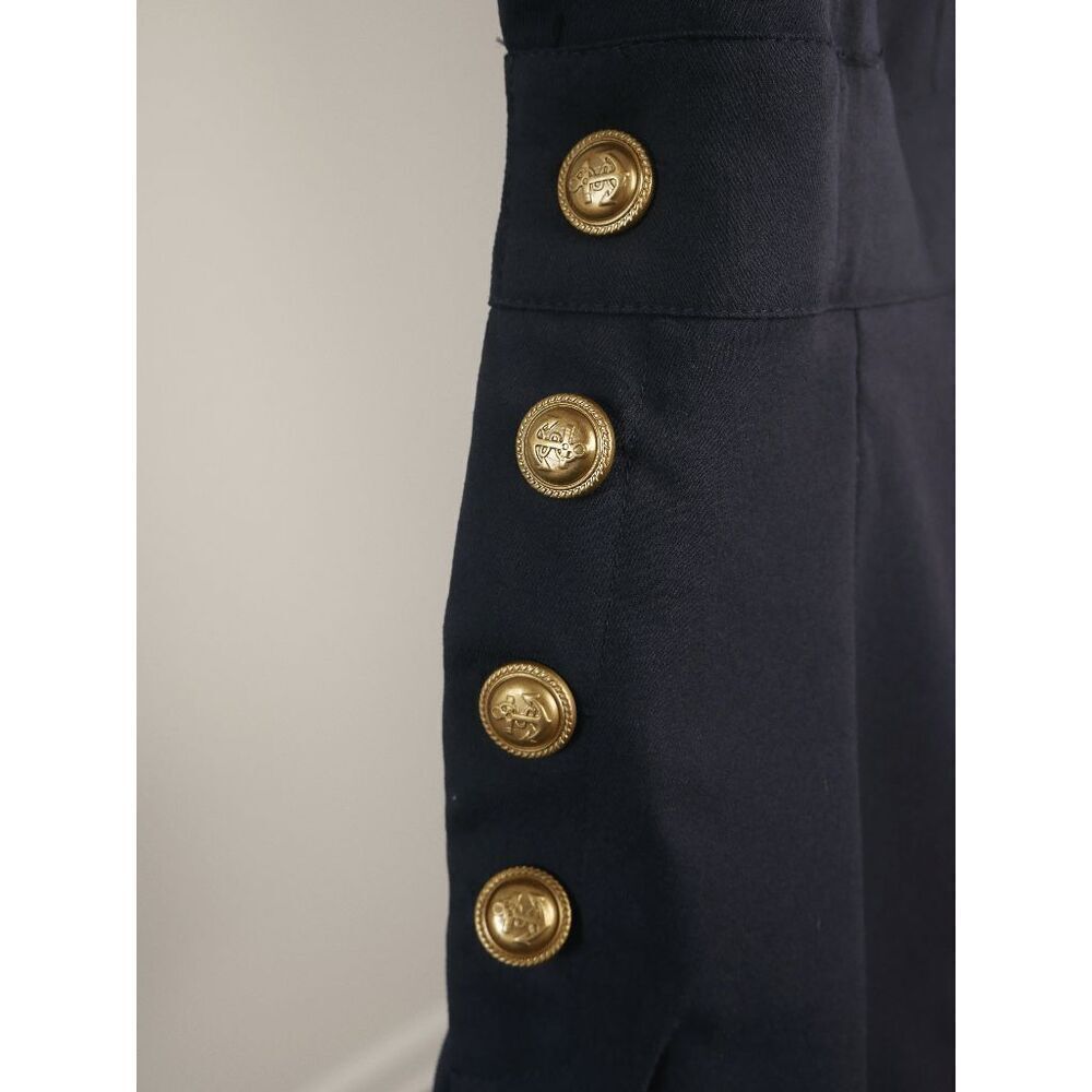 Unique Vintage Heat Wave Romper | L | Navy | Tie Back | Side Buttons | Retro - Picture 5 of 7